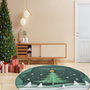 Conceptum Alfombra Verde y Blanca de 100 cm